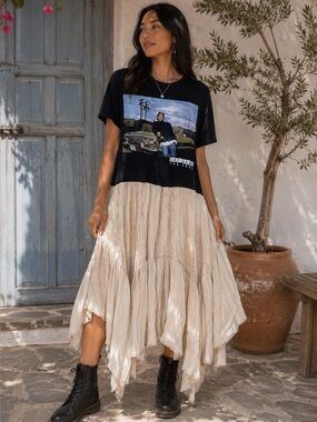 Ice Cube Graphic Maxi T-Shirt Dress w/Pockets